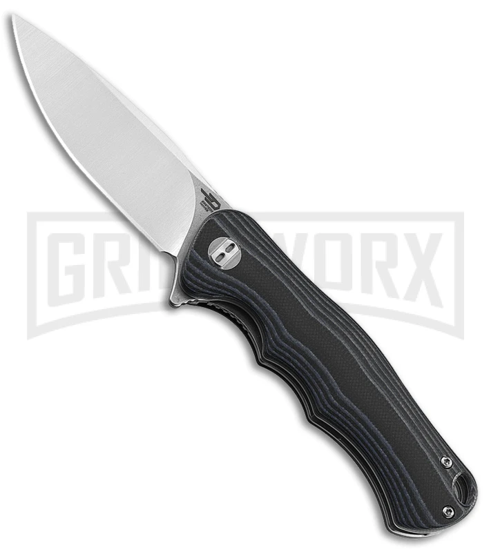 Bestech Knives Bobcat Black/Blue G-10 Folding Knife - Satin Plain 1 Bestech Knives Bobcat Black/Blue G-10 Folding Knife - Satin Plain
