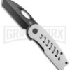 Bestech Knives Explorer White Tanto Liner Lock Knife - Black Stonewash Plain