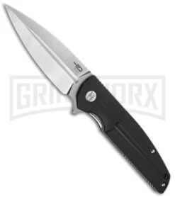 Bestech Knives Fin Black Liner Lock Knife - Satin Plain