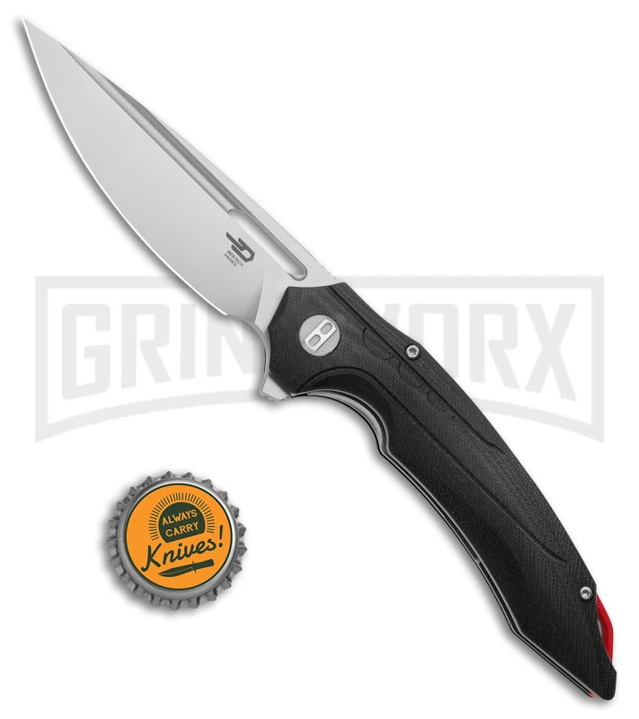 Bestech Knives Ornetta Black G-10 Folding Knife - Satin Plain 4 Bestech Knives Ornetta Black G-10 Folding Knife - Satin Plain - Image 4