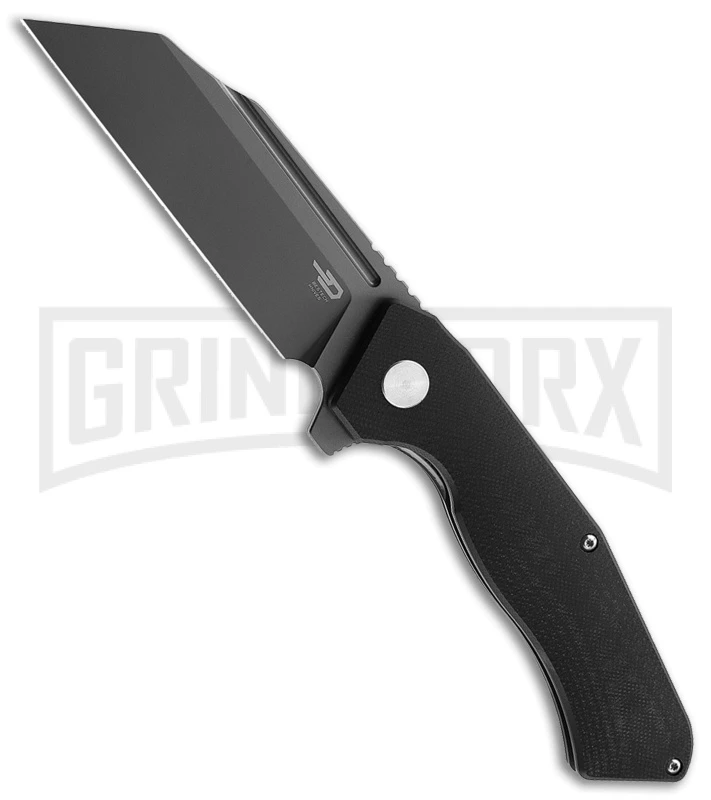 Bestech Knives Black G-10 Rockface Liner Lock Knife Black D2 1 Bestech Knives Black G-10 Rockface Liner Lock Knife Black D2