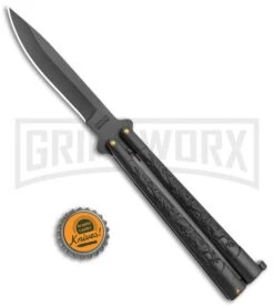 Black Dragon Balisong Butterfly Knife - Black Plain 7 Black Dragon Balisong Butterfly Knife - Black Plain -Knife Store Black Dragon Balisong Butterfly Black GX 2449 jr bottlecap large