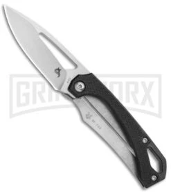 BlackFox Racli Frame Black G-10 Lock Folding Knife - Stonewash Plain