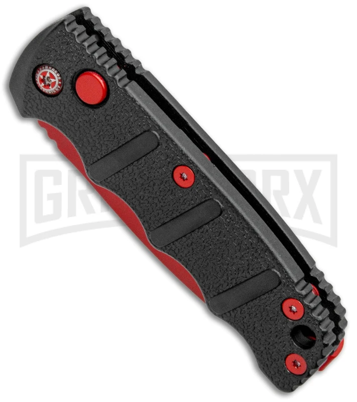Boker Mini Kalashnikov Black Automatic Knife - Red Plain 2 Boker Mini Kalashnikov Black Automatic Knife - Red Plain - Image 2