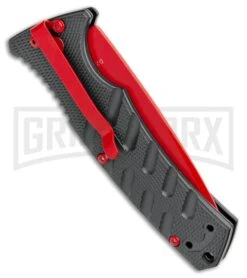 Boker Plus Black Widow Strike Automatic Knife - Drop Point Red -Knife Store Boker Black Widow Strike Drop DP Black Red 01BO434NSOI BHQ 97030 jr side large