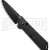 Boker Kihon Black Automatic Knife - Black Plain