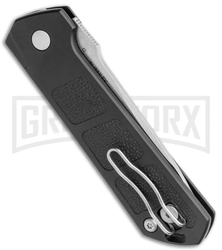 Boker Kihon Black Automatic Knife - Stonewash Plain 3 Boker Kihon Black Automatic Knife - Stonewash Plain - Image 3