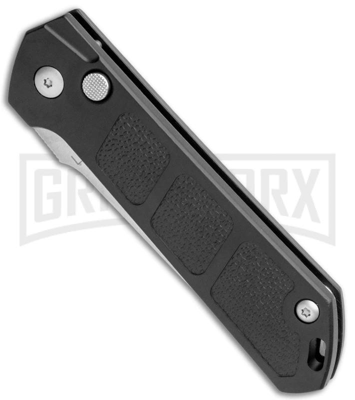 Boker Kihon Black Automatic Knife - Stonewash Plain 2 Boker Kihon Black Automatic Knife - Stonewash Plain - Image 2