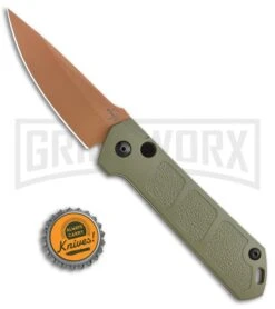 Boker Kihon OD Green Automatic Knife - Copper Plain 7 Boker Kihon OD Green Automatic Knife - Copper Plain -Knife Store Boker Burnley Kihon Desert Warrior DP Auto Copper D2 01BO955NSOI BHQ 101391 jr bottlecap large