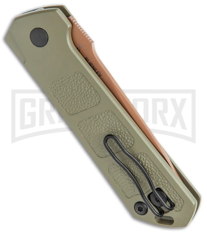 Boker Kihon OD Green Automatic Knife - Copper Plain 3 Boker Kihon OD Green Automatic Knife - Copper Plain - Image 3