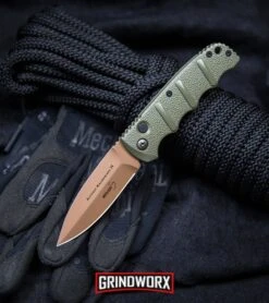 Boker Kalashnikov Desert Warrior Dagger Automatic Knife - Copper Plain -Knife Store Boker Desert Warrior Kalashnikov Dagger Automatic Knife OD Green Copper BHQ30436 kp rope web large