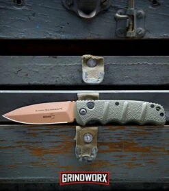 Boker Kalashnikov Desert Warrior Dagger Automatic Knife - Copper Plain -Knife Store Boker Desert Warrior Kalashnikov Dagger Automatic Knife OD Green Copper BHQ30436 kp tool box 2 web large