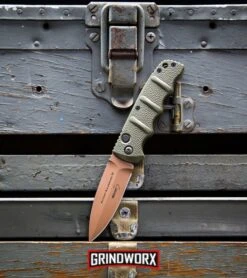 Boker Kalashnikov Desert Warrior Dagger Automatic Knife - Copper Plain -Knife Store Boker Desert Warrior Kalashnikov Dagger Automatic Knife OD Green Copper BHQ30436 kp tool box 3 web large