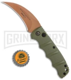 Boker Kalashnikov Desert Warrior Hawkbill Automatic Knife - Copper Plain 7 Boker Kalashnikov Desert Warrior Hawkbill Automatic Knife - Copper Plain -Knife Store Boker Desert Warrior Kalashnikov Hawkbill Auto OD Green Copper 01KALS69NSOI BHQ 103273 jr bottlecap large