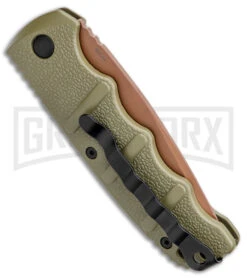 Boker Kalashnikov Desert Warrior Tanto Automatic Knife - Copper Plain -Knife Store Boker Desert Warrior Kalashnikov Tanto Auto OD Green D2 Copper BHQ 96967 jr side large