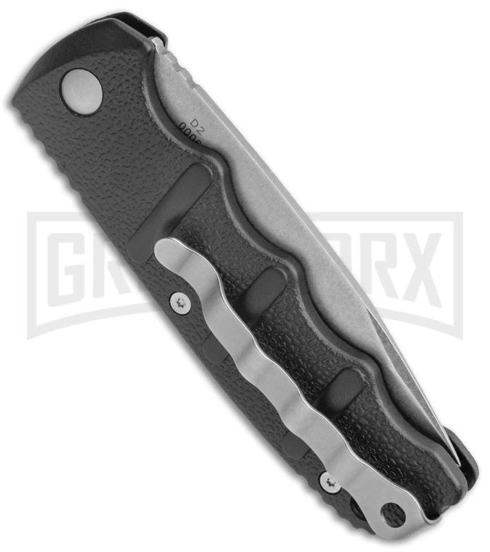 Boker Kalashnikov Black Automatic Knife - Drop Point Bead Blast Plain 3 Boker Kalashnikov Black Automatic Knife - Drop Point Bead Blast Plain - Image 3