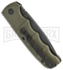 Boker Kalashnikov OD Green Automatic Knife - Drop Point Smokewash Plain 6 Boker Kalashnikov OD Green Automatic Knife - Drop Point Smokewash Plain -Knife Store Boker Kalashnikov Auto OD Green D2 Smokewash BHQ 144761 jr side large