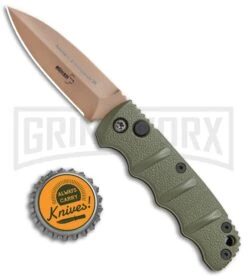 Boker Desert Warrior Mini Kalashnikov OD Green Automatic Knife - Copper Plain 11 Boker Desert Warrior Mini Kalashnikov OD Green Automatic Knife - Copper Plain -Knife Store Boker Kalashnikov Automat 74 AUSB OD Green jr bottlecap 1 large