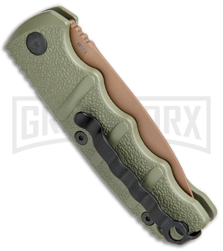 Boker Desert Warrior Mini Kalashnikov OD Green Automatic Knife - Copper Plain 3 Boker Desert Warrior Mini Kalashnikov OD Green Automatic Knife - Copper Plain - Image 3