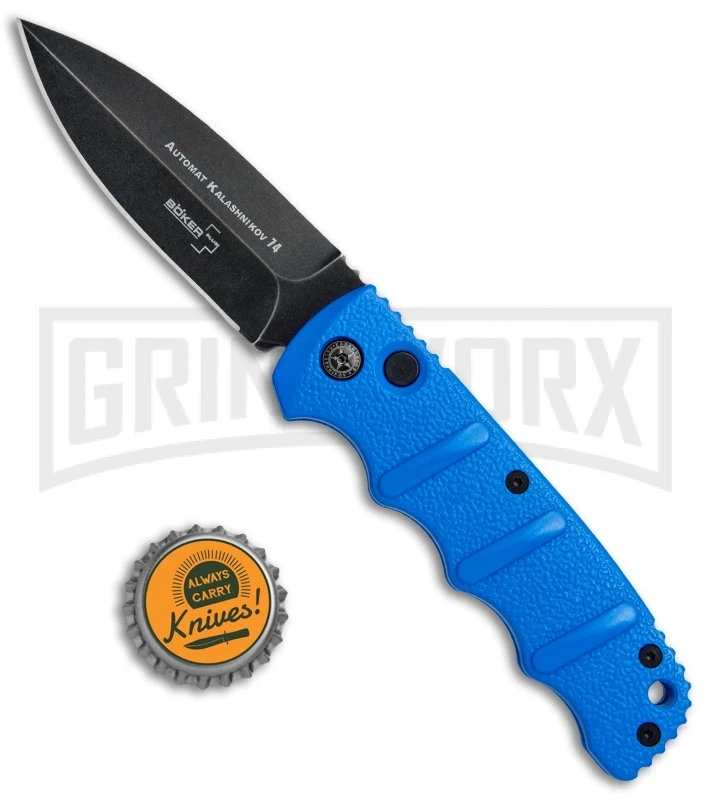 Boker Kalashnikov Blue Automatic Knife - Dagger Smokewash Plain 5 Boker Kalashnikov Blue Automatic Knife - Dagger Smokewash Plain - Image 5