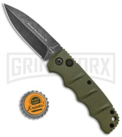 Boker Kalashnikov OD Green Automatic Knife - Dagger Smokewash Plain -Knife Store Boker Kalashnikov Dagger Auto OD Green Smokewash BHQ 117068 jr bottlecap large