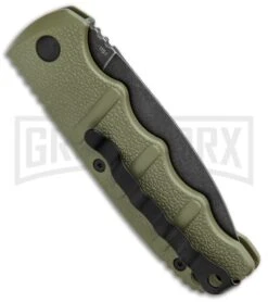 Boker Kalashnikov OD Green Automatic Knife - Dagger Smokewash Plain -Knife Store Boker Kalashnikov Dagger Auto OD Green Smokewash BHQ 117068 jr side large