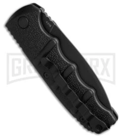Boker Kalashnikov Black Automatic Knife - D2 Dagger Smokewash Plain -Knife Store Boker Kalashnikov Dagger Automatic Knife Black Aluminum 3in Smokewash D2 BHQ 25999 td side gx large