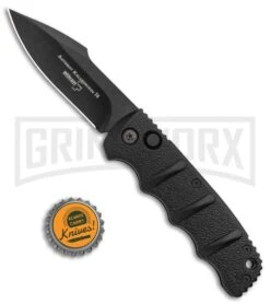 Boker Kalashnikov Automatic Knife - Harpoon Black Plain -Knife Store Boker Kalashnikov Harpoon Auto Black Black KALS53NSOI BHQ 95957 jr bottlecap large