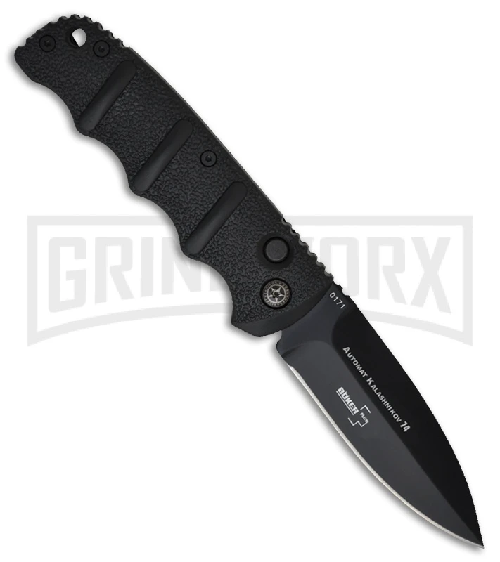 Boker Left Hand Kalashnikov Black Automatic Knife - Dagger Black Plain 1 Boker Left Hand Kalashnikov Black Automatic Knife - Dagger Black Plain