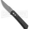 Boker Lundquist Alluvial Black Aluminum Automatic Knife - Bead Blast Plain