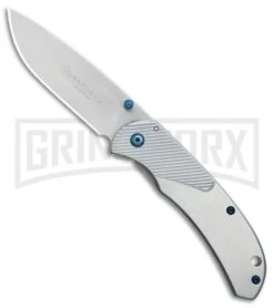 Boker Magnum Blue Dot Stainless Folding Knife - Satin Plain