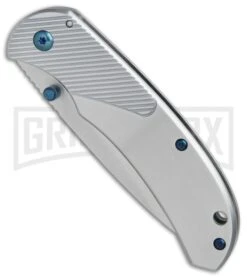 Boker Magnum Blue Dot Stainless Folding Knife - Satin Plain -Knife Store Boker Magnum Blue Dot BHQ 80862 er spine large