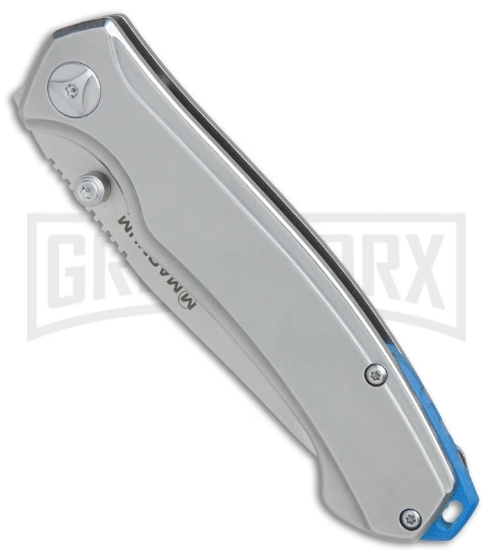 Boker Magnum Blue Steel Stainless Steel Folding Knife - Satin Plain 3 Boker Magnum Blue Steel Stainless Steel Folding Knife - Satin Plain - Image 3