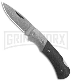 Boker Magnum DC Carbon Fiber Folding Knife - Damascus Plain