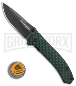 Boker Magnum Green Strike LSCF/G-10 Folding Knife - Black SW -Knife Store Boker Magnum Green Strike BHQ 80833 er bottlecap large