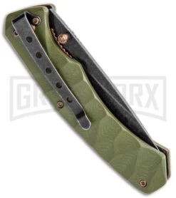 Boker Magnum Iguanodon OD Green G-10 Liner Lock Knife - Black SW Plain 6 Boker Magnum Iguanodon OD Green G-10 Liner Lock Knife - Black SW Plain -Knife Store Boker Magnum Iguanodon LL OD Green G 10 Black SW 01SC072 BHQ 118403 jr side large