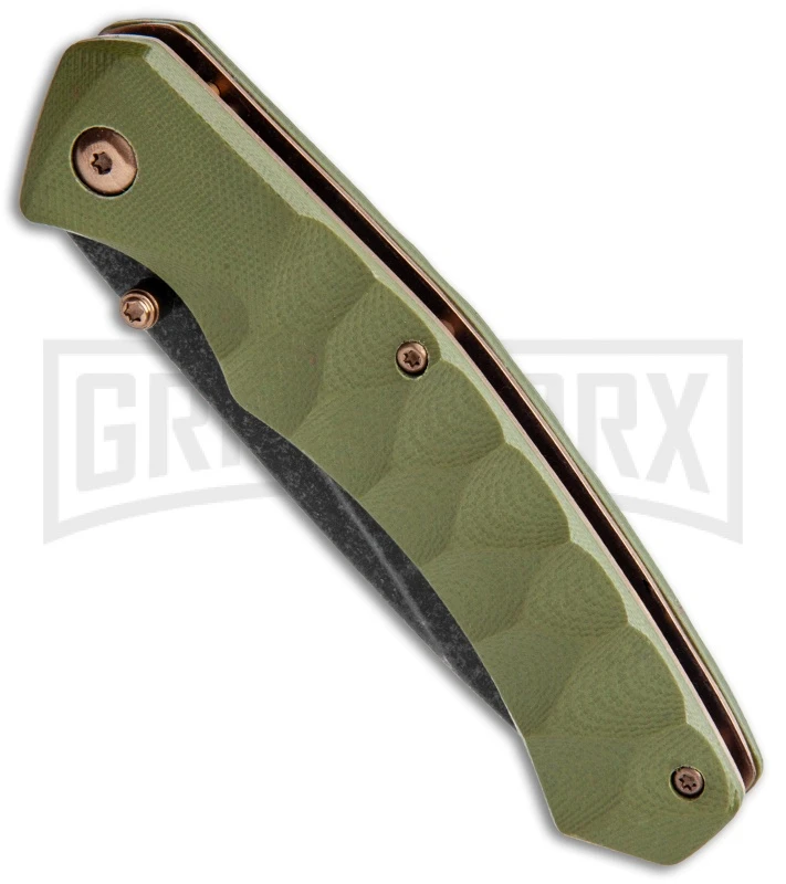 Boker Magnum Iguanodon OD Green G-10 Liner Lock Knife - Black SW Plain 2 Boker Magnum Iguanodon OD Green G-10 Liner Lock Knife - Black SW Plain - Image 2