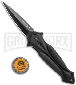 Boker Magnum Starfighter 2.0 Black G-10 Spring Assisted Knife - Black -Knife Store Boker Magnum Starfighter 2.0 SA Black G 10 Black 01RY269 BHQ 120936 jr bottlecap large