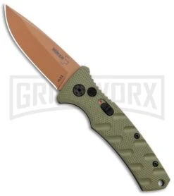 Boker Mini Strike Automatic Knife Black - Drop Point CopperPlain