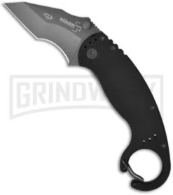 Boker Plus CLB Karambit Black G-10 Folding Knife - Gray Plain