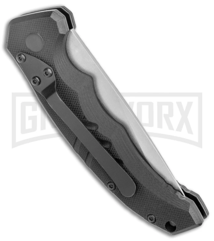 Boker Plus Intention II Automatic Folding Knife Black - Stonewash Drop Point 3 Boker Plus Intention II Automatic Folding Knife Black - Stonewash Drop Point - Image 3
