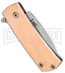 Boker Plus Shamsher Copper Automatic Liner Lock Knife - Satin Plain 6 Boker Plus Shamsher Copper Automatic Liner Lock Knife - Satin Plain -Knife Store Boker Plus Shamsher Auto LL Copper Satin BHQ 139171 jr side 2 large