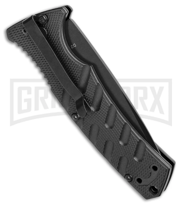 Boker Plus Strike Manual Knife - Drop Point Black Plain 3 Boker Plus Strike Manual Knife - Drop Point Black Plain - Image 3
