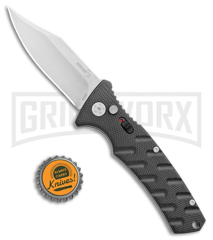 Boker Plus Strike Automatic Knife - Bowie Stonewash Plain 4 Boker Plus Strike Automatic Knife - Bowie Stonewash Plain - Image 4
