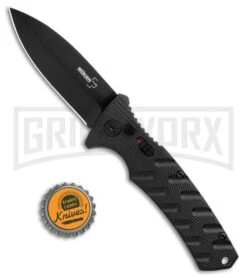 Boker Plus Strike Automatic Knife - Dagger Black Plain -Knife Store Boker Plus Strike Dagger Auto Black Black 01BO428NSOI BHQ 97035 jr bottlecap large