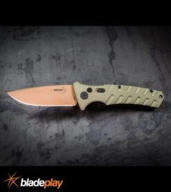 Boker Plus Strike Desert Warrior OD Green Automatic Knife - D2 Drop Point Copper -Knife Store Boker Plus Strike Desert Warrior OD Green Automatic Knife Drop Point Chopper BP20049 kp large 1