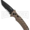 Boker Plus Strike Coyote Brown Automatic Knife - Tanto Black SW Serr