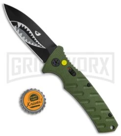 Boker Warhawk Strike Automatic Knife - Dagger -Knife Store Boker Plus Warhawk Strike Dagger Auto Green Black BHQ 113922 jr bottlecap large