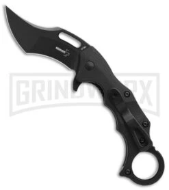 Boker Plus Wildcat Black Karambit Folding Knife - Black Plain