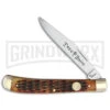 Boker Slim Line Trapper Brown Jigged Bone Pocket Knife
